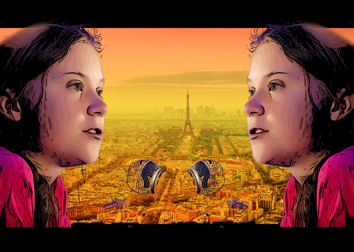 Graphic of Greta Thunberg