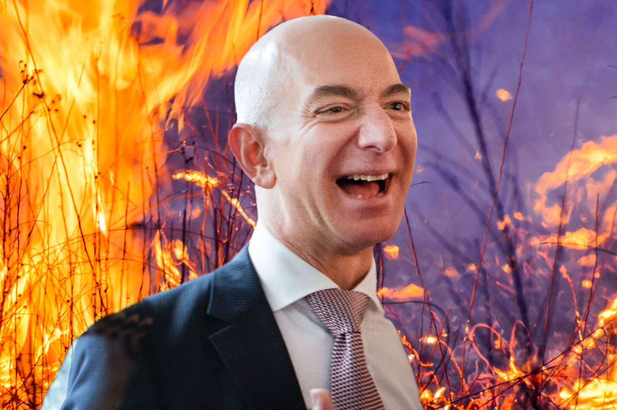 Photo Collage - Aussie Brushfire / Jeff Bezos