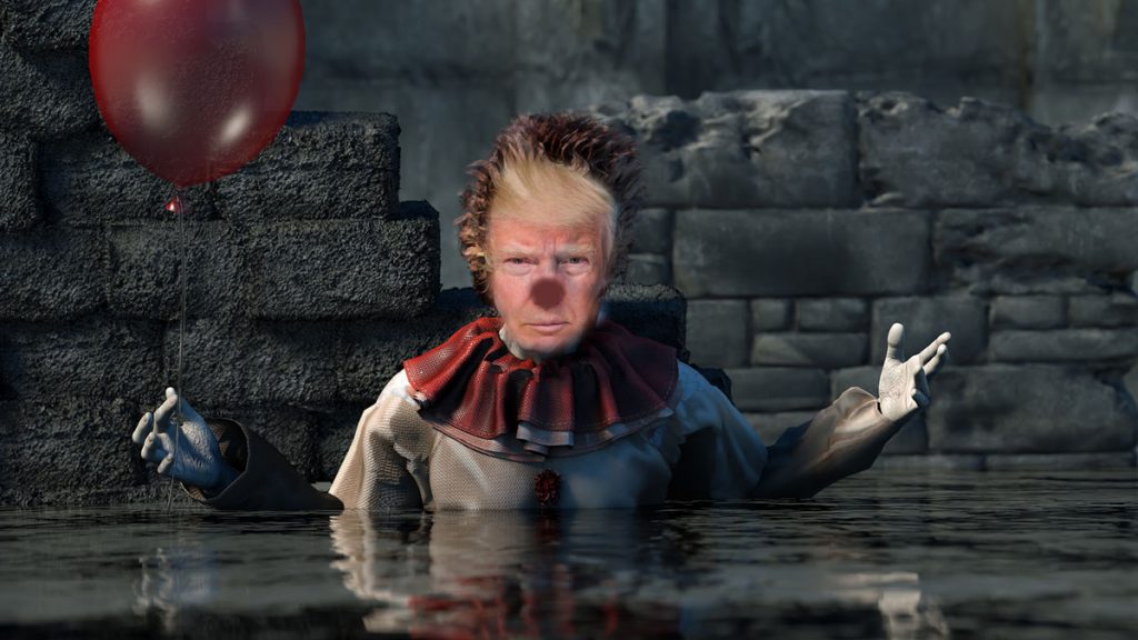 Trump as a Scary Clown