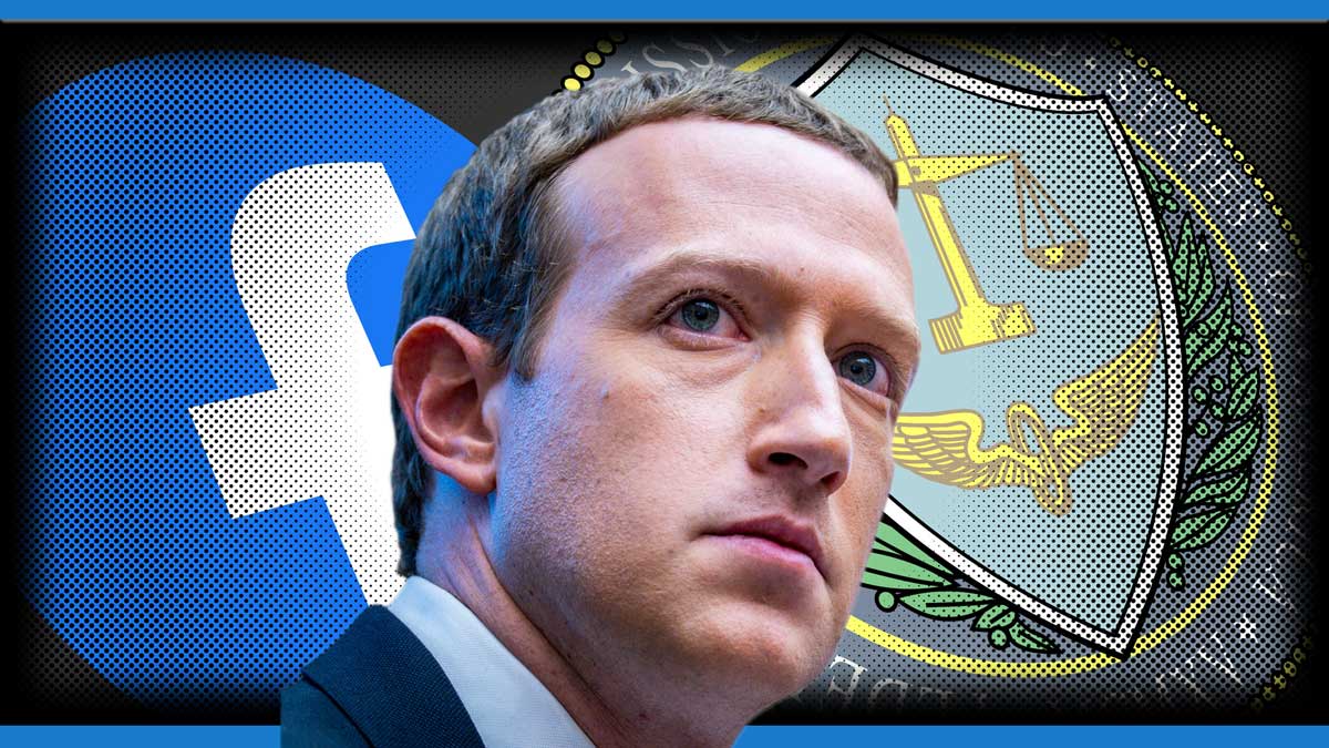 Zuckerberg with logos