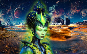 alien goddess on her own planet